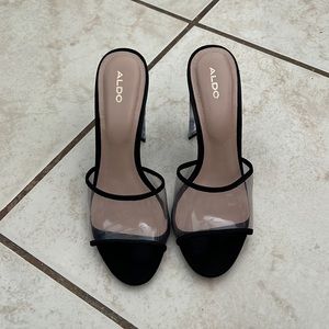 Aldo Clear Mule Size 6 M
